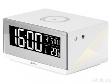 Часы с беспроводным зарядным устройством Rombica Timebox 2, белый &mdash; Гифтология