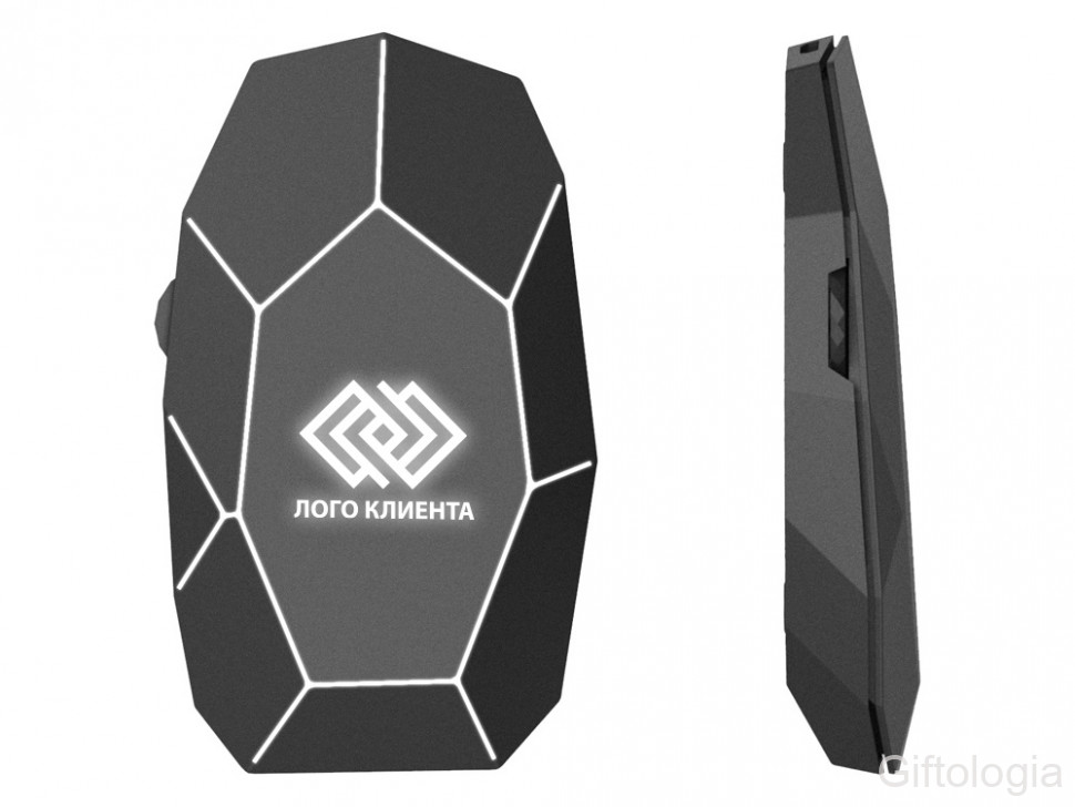 Беспроводная мышь Geo Mouse Plus, черный фото 1 &mdash; Гифтология