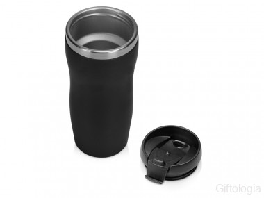 Термокружка Mony Steel 350 мл, soft touch, черный &mdash; Гифтология