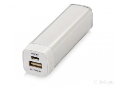 Портативное зарядное устройство Ангра, 2200 mAh, белый &mdash; Гифтология