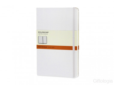 Записная книжка Moleskine Classic (в линейку) в твердой обложке, Large (13х21см), белый &mdash; Гифтология