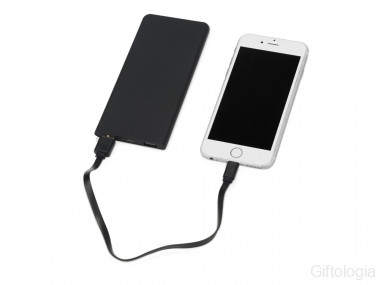 Портативное зарядное устройство с белой подсветкой логотипа Faros, soft-touch, 4000 mAh &mdash; Гифтология
