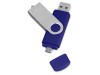 USB/micro USB-флешка 2.0 на 16 Гб Квебек OTG, синий фото 1 &mdash; Гифтология