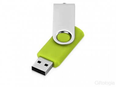 Флеш-карта USB 2.0 16 Gb Квебек, зеленое яблоко &mdash; Гифтология