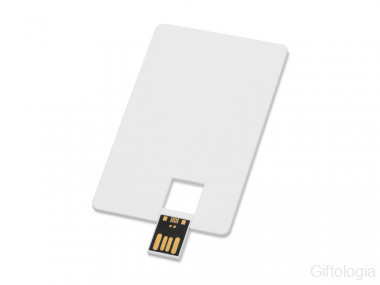 Флеш-карта USB 2.0 16 Gb в виде пластиковой карты Card, белый &mdash; Гифтология